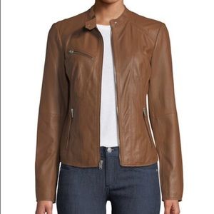 Marc New York Brown Leather Moto